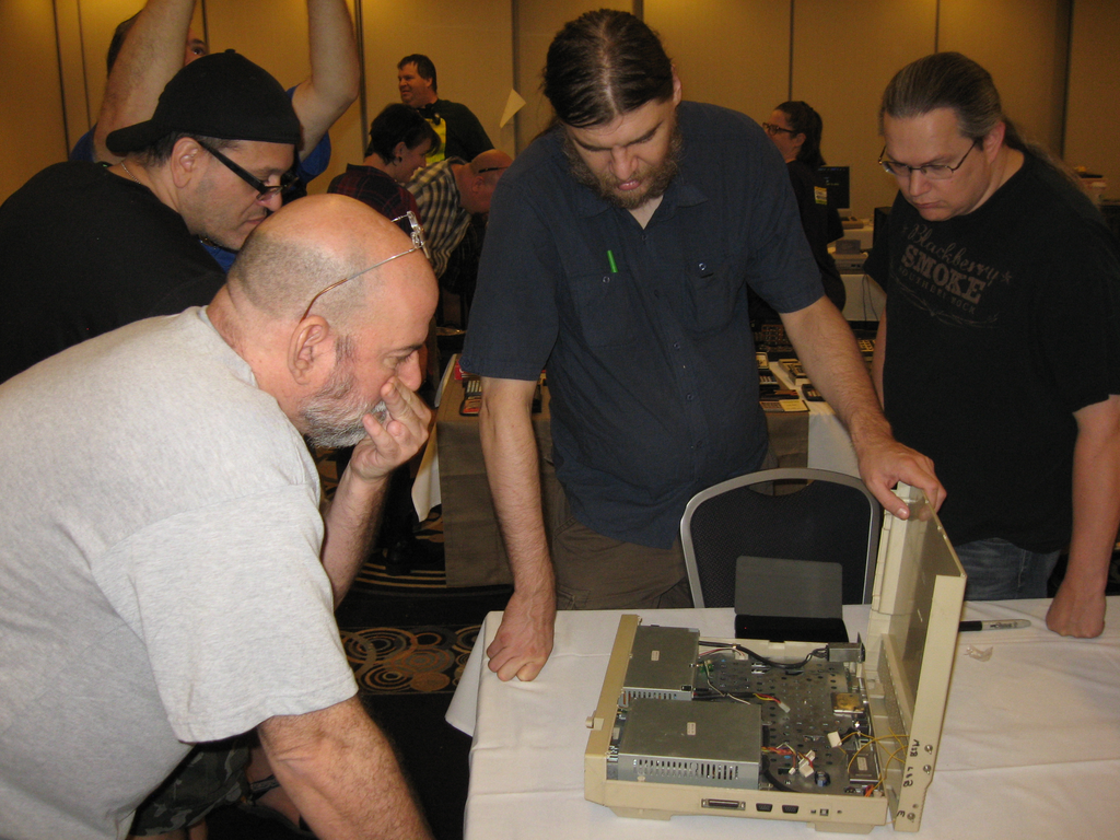 Bil Herd with Commodore 128 prototype
