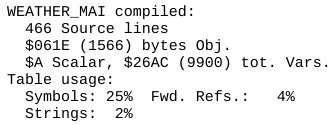 scalar memory usage