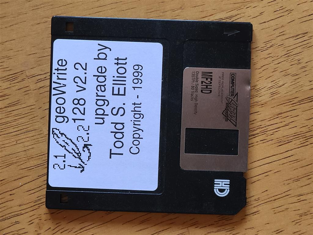 geoWrite 2.2 diskette