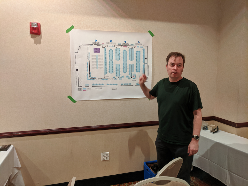 Jason with table map