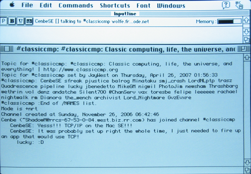 Mac SE on IRC