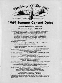 1969 concert schedule