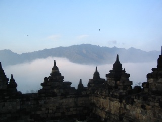 Borobudur in mist