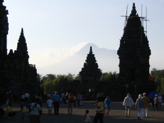 volcano in distance